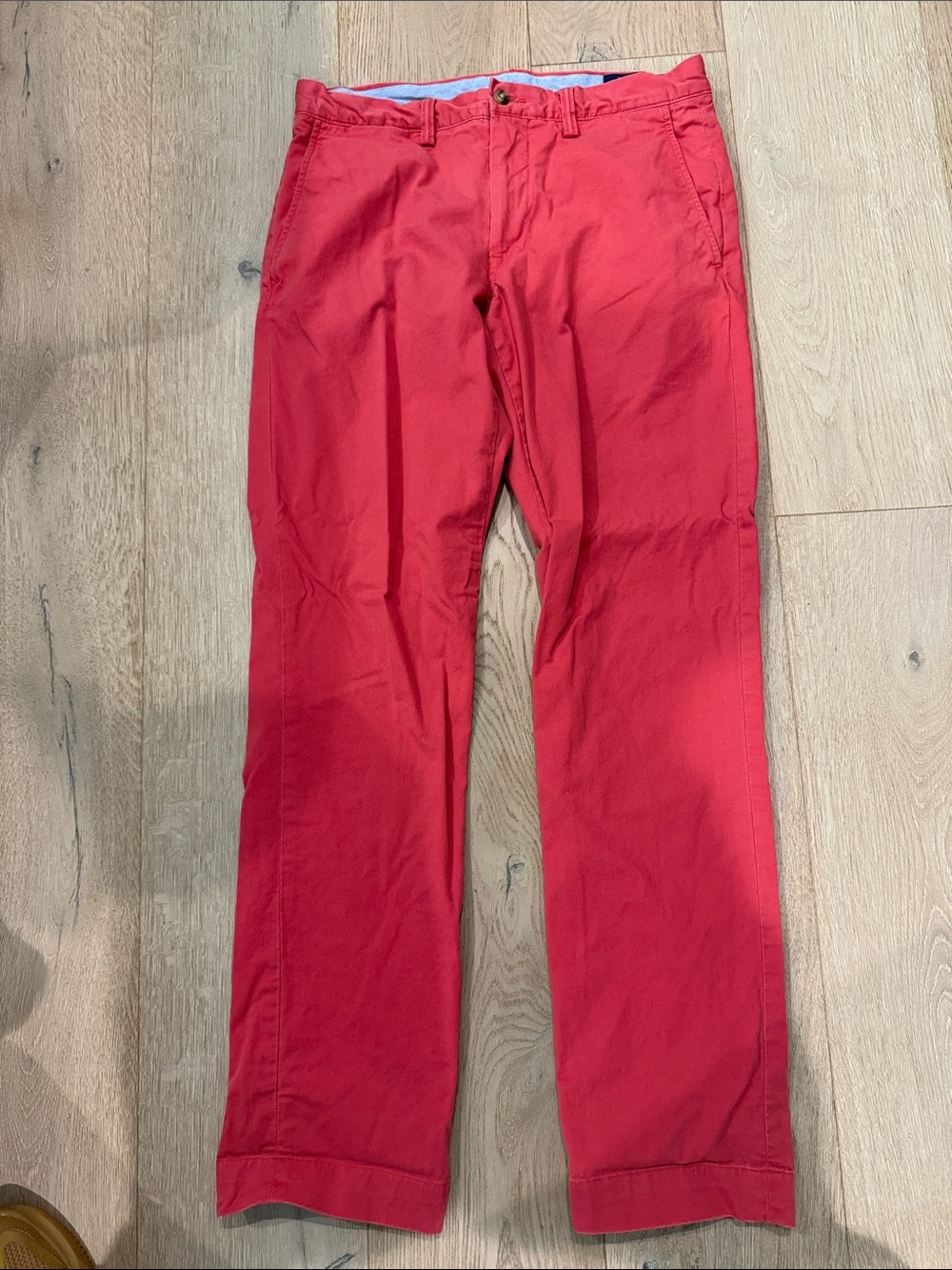 Polo by Ralph Lauren Red stretch straight fit cotton twill Chino Pants. 30/32